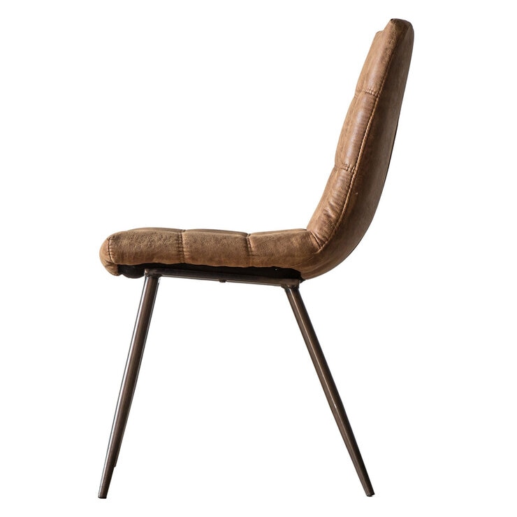 Gallery Darwin Brown Faux Leather Dining Chair, 2 Pack