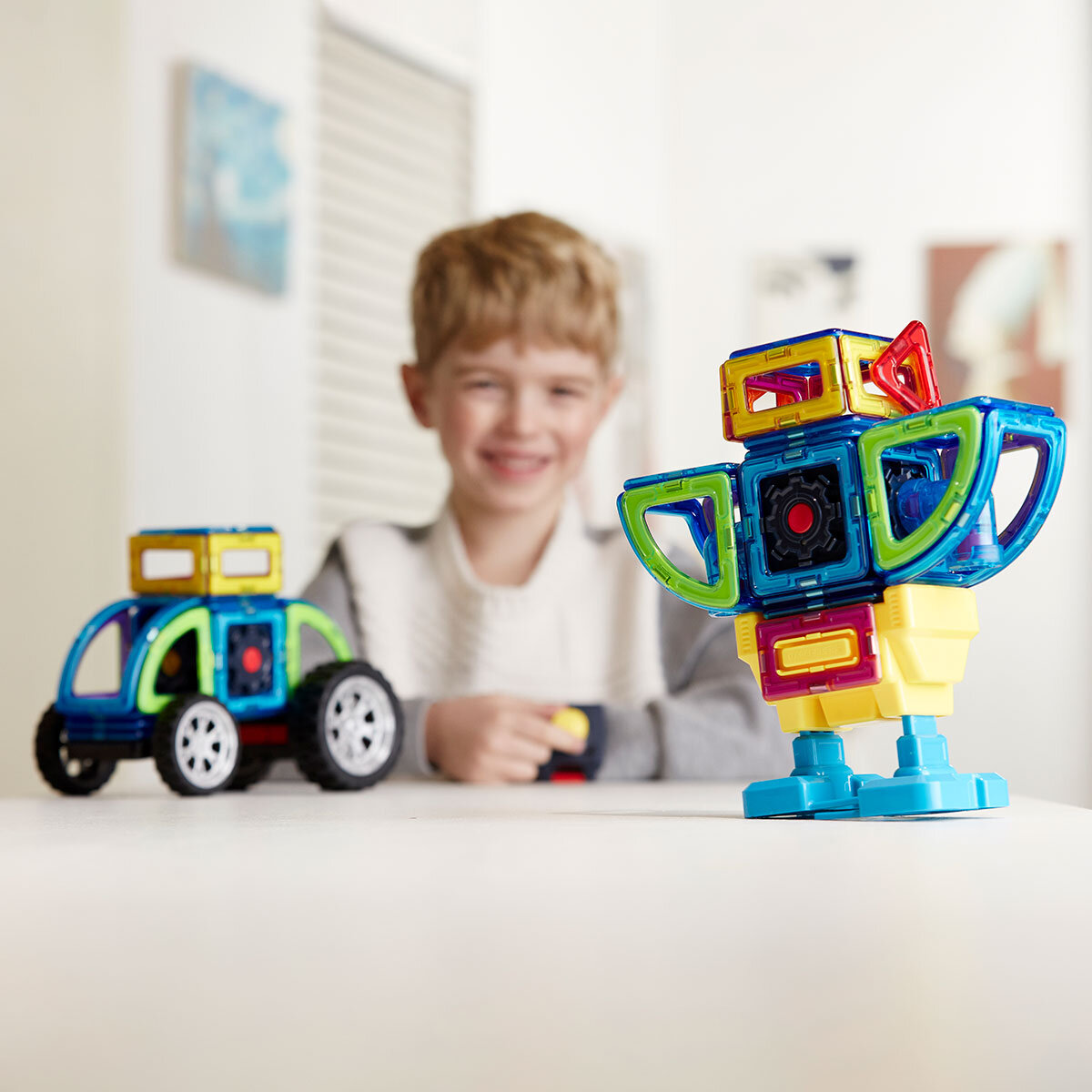 Buy Magformers Walking Robot Car Set Lifestyle Image at Costco.co.uk