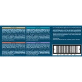 List of ingredients per pouch on blue background