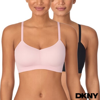 DKNY Women's Modal Wireless Bra, 2 Pack