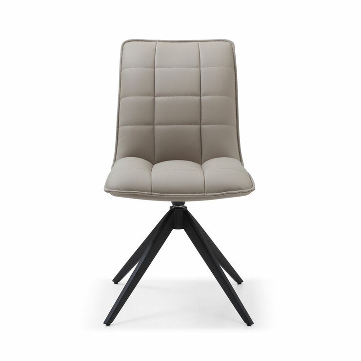 Indus Valley Skylar Taupe Faux Leather Dining Chair, 2 Pack