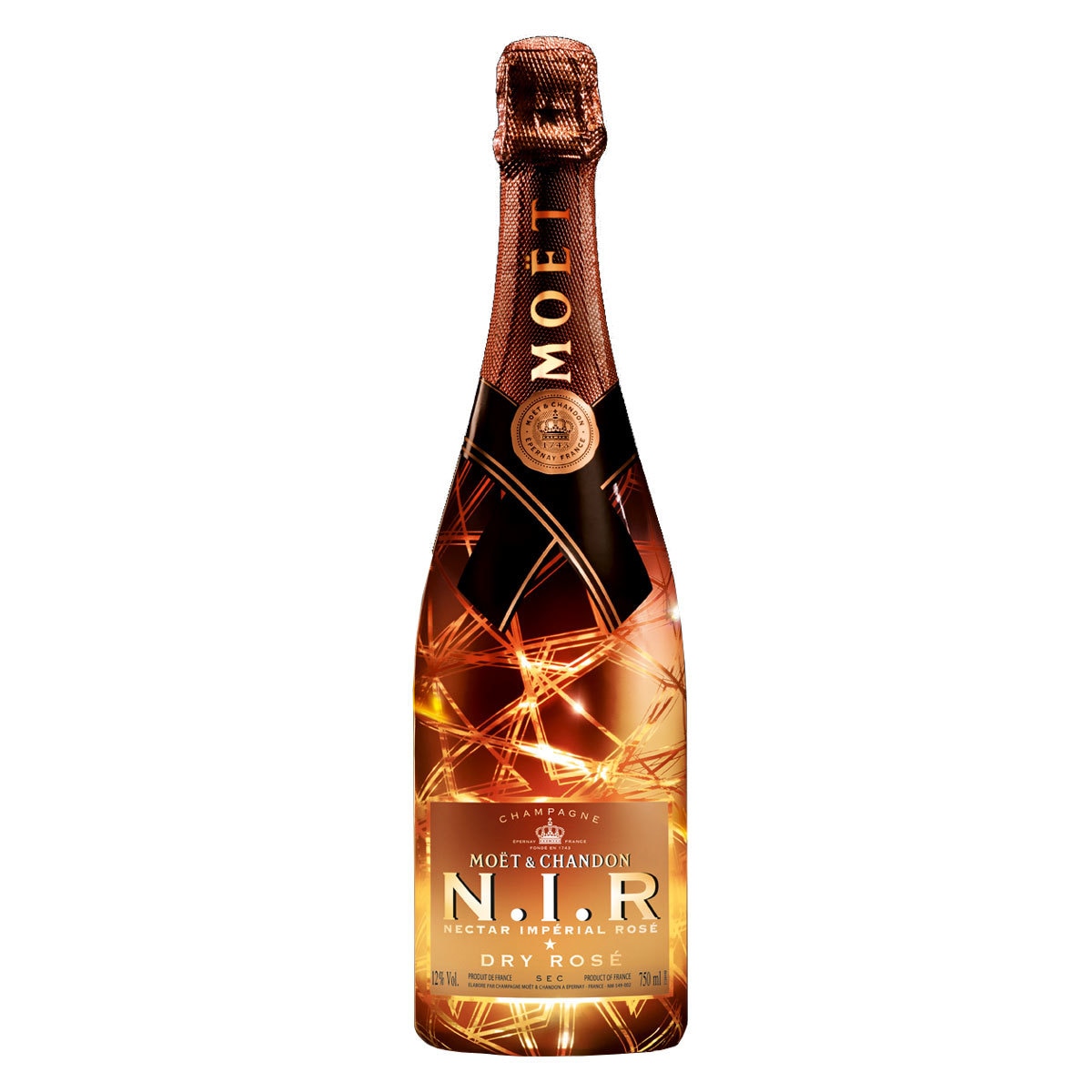 Moët & Chandon N.I.R Nectar Imperial Dry Rosé Champagne, 6 x 75cl