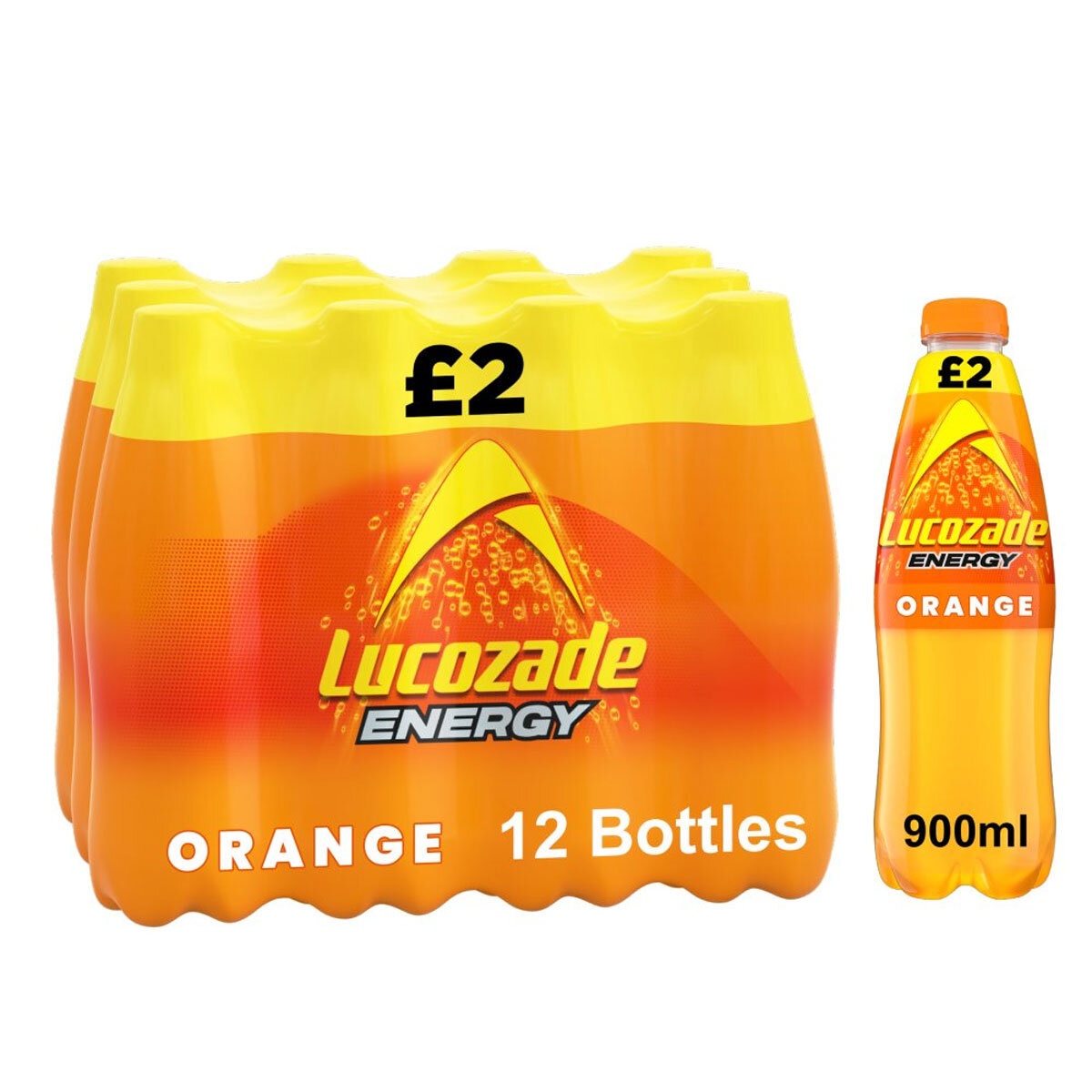 Lucozade Energy Orange PMP £2.00, 12 x 900ml