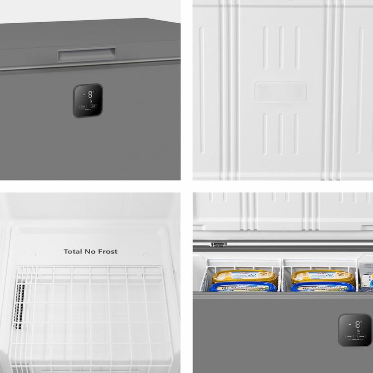 Hisense FT280WN3SGD, 277L Chest Freezer, D Rated in Silver