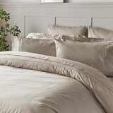 Belledorm 600 Thread Count Cotton Taupe Duvet Cover Set in 3 Sizes