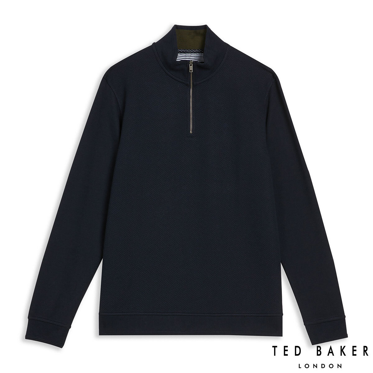 Ted Baker Men's Quarter Zip Sweatshirt in Navy, Large | C...