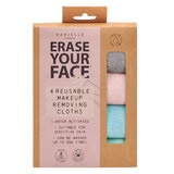 Danielle Creations Erase Your Face Makeup Remover Cloths, 4 Pack in Pastel Colours