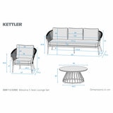 Kettler Messina 4 Piece Deep Seating Set