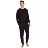 32 Degrees Men's Ultra Stretch Cotton Lounge Set in Black