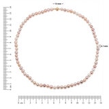 5-5.5mm Cultured Freshwater Pink Pearl Necklace, 14ct Yellow Gold 5-5.5mm Cultured Freshwater Pink Pearl Necklace, 14ct Yellow Gold