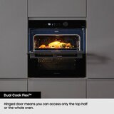 Samsung Series 4 Dual Cook Flex NV7B45305AK/U4 76L Smart Oven, A+ Rated in Clean Black