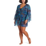 Rod Beattie Ladies Bleu Beach Cover Up Dress Palm Tree