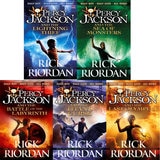 Percy Jackson 5 Book Collection, Rick Riordan