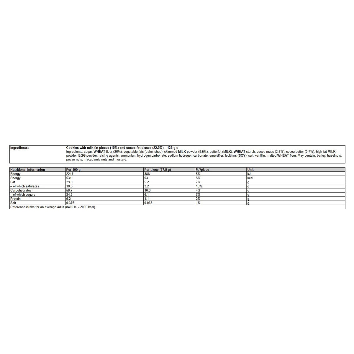 Kinder Crunchy Cookies, 3 x 136g