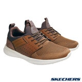 Skechers Mens Delson Camben Trainer in Brown
