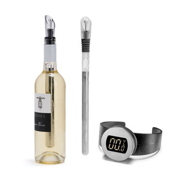 Dexam Cellardine ChillCore 3-in-1 Wine Cooler 2 Pack & Thermometer Bundle