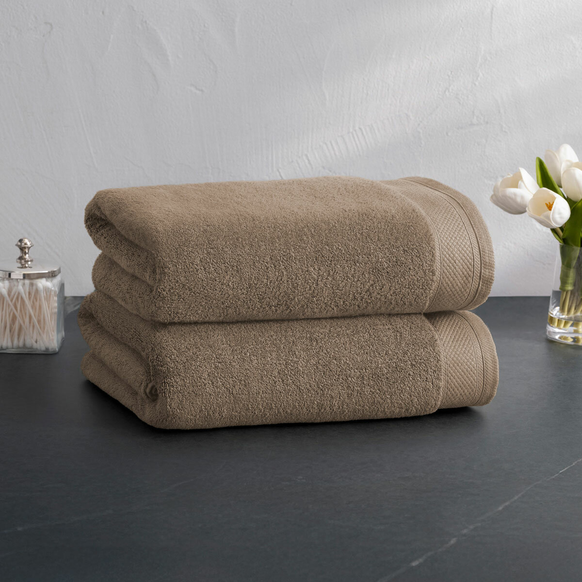 two towels stacked