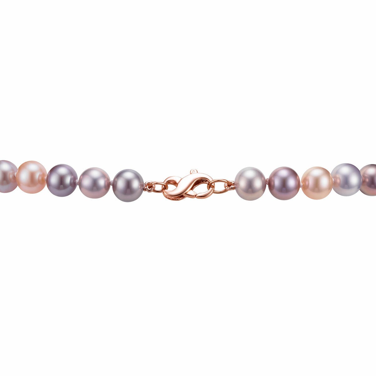8-8.5mm Freshwater Multi Pink Pearl Necklace, 14ct Rose Gold 8-8.5mm Freshwater Multi Pink Pearl Necklace, 14ct Rose Gold