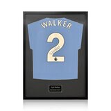 Kyle Walker Signed Framed Manchester City Football Shirt with Black Mount