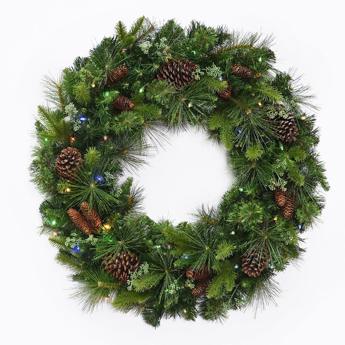 32" Mixed Greenery Wreath