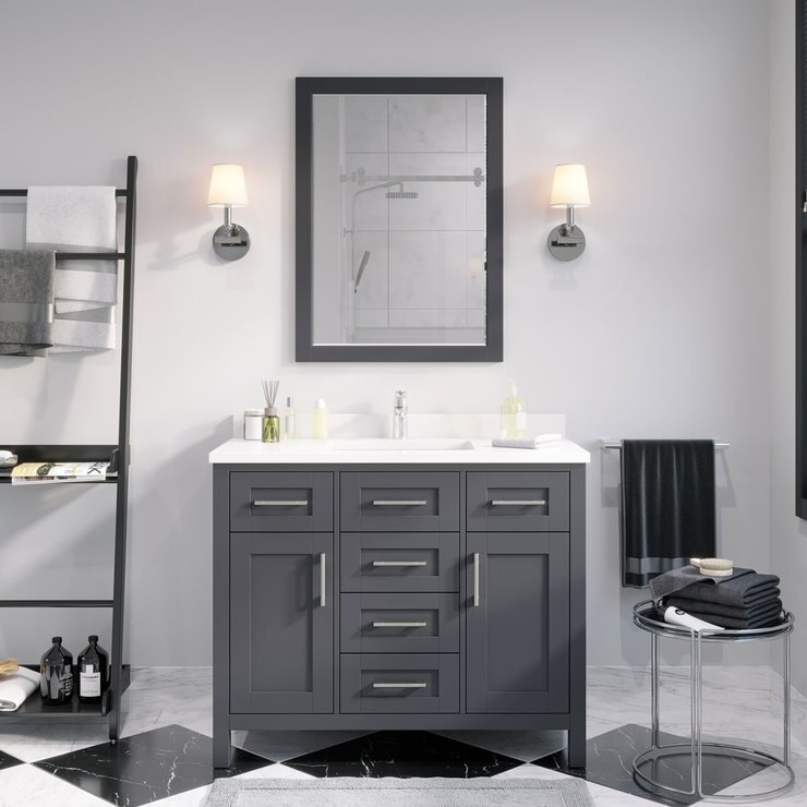 OVE Lakeview 42 inc Single Vanity in Charcoal Costco UK