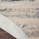 Rustic Textures Rustic Beige & Grey Circle Rug