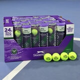 Lifestyle image of the box of 24 tennis balls