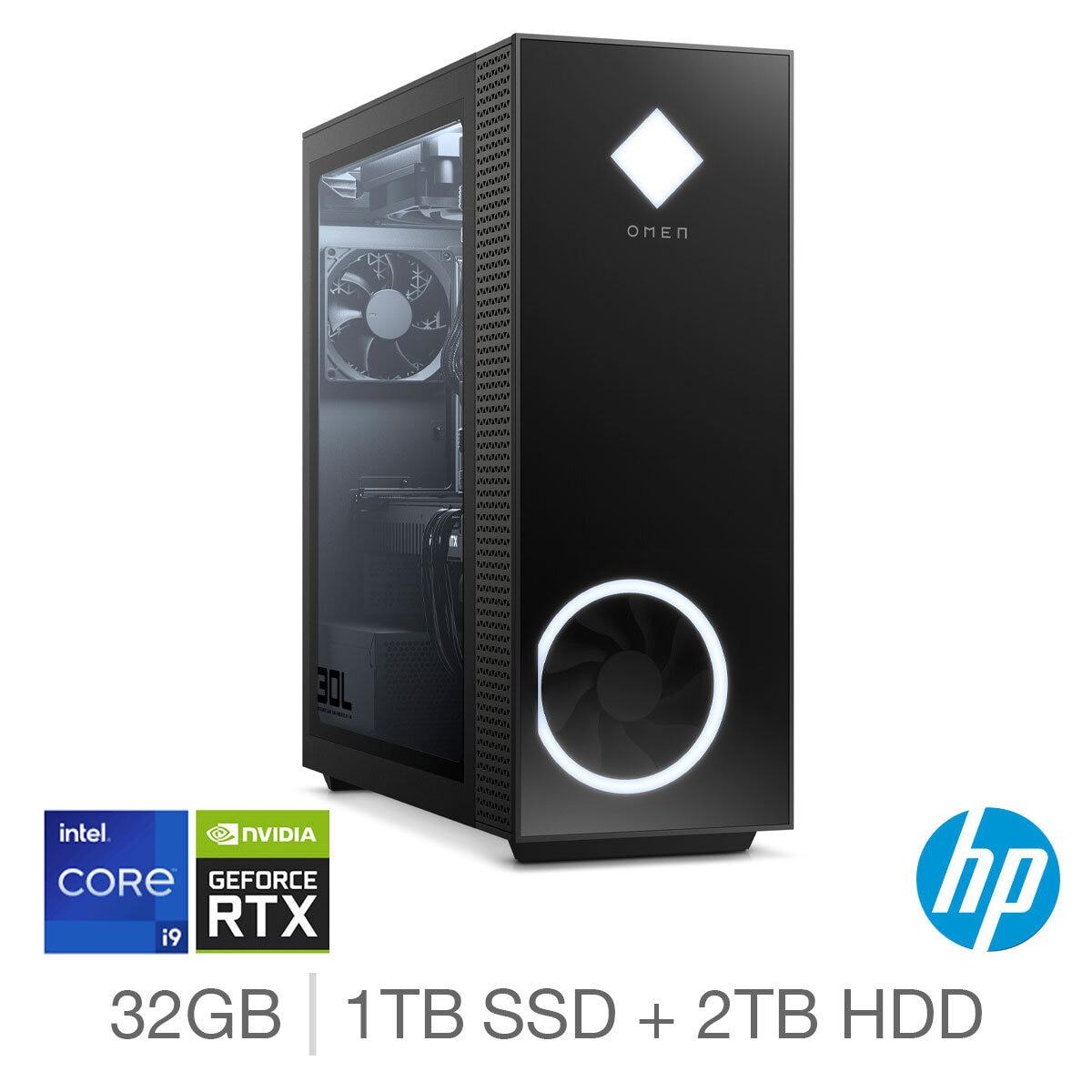 HP OMEN, Intel Core i9, 32GB RAM, 1TB SSD + 2TB HDD, NVIDIA GeForce RTX 3080Ti, Gaming Desktop PC, GT13-1049NA HP OMEN, Intel Core i9, 32GB RAM, 1TB SSD + 2TB HDD, NVIDIA GeForce RTX 3080Ti, Gaming Desktop PC, GT13-1049NA