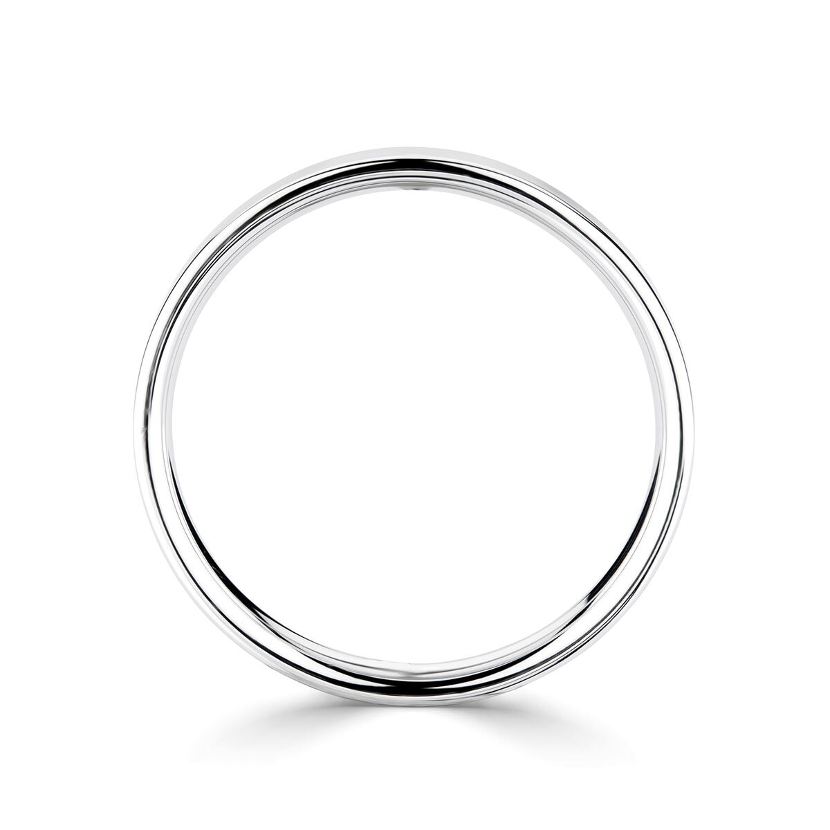 2.0mm Basic Light Court Wedding band. Platinum