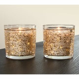 Avaria Light-Up LED Candle, 2 Pack in Pomegranate & Gilded Bay