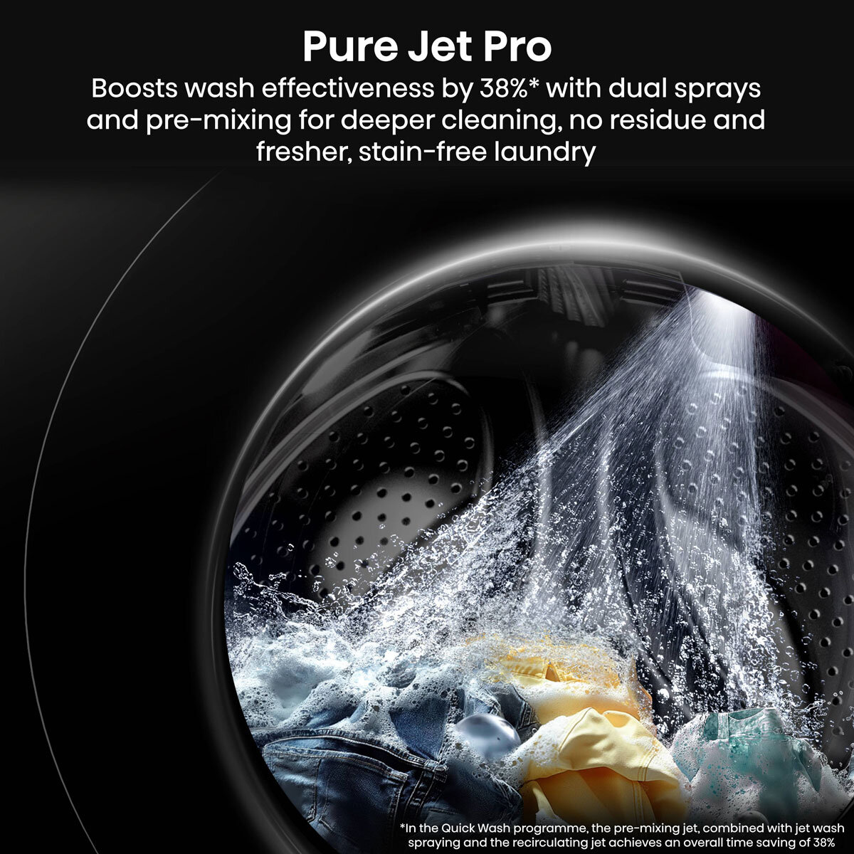 Hisense KitchenFit 5i Series WD5I1245BWR, 12kg/ 8kg Washer Dryer, D Rated in White