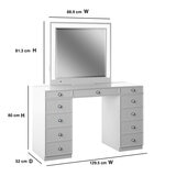 Tresanti VANITY TABLE WITH LED LIGHTED MIRROR