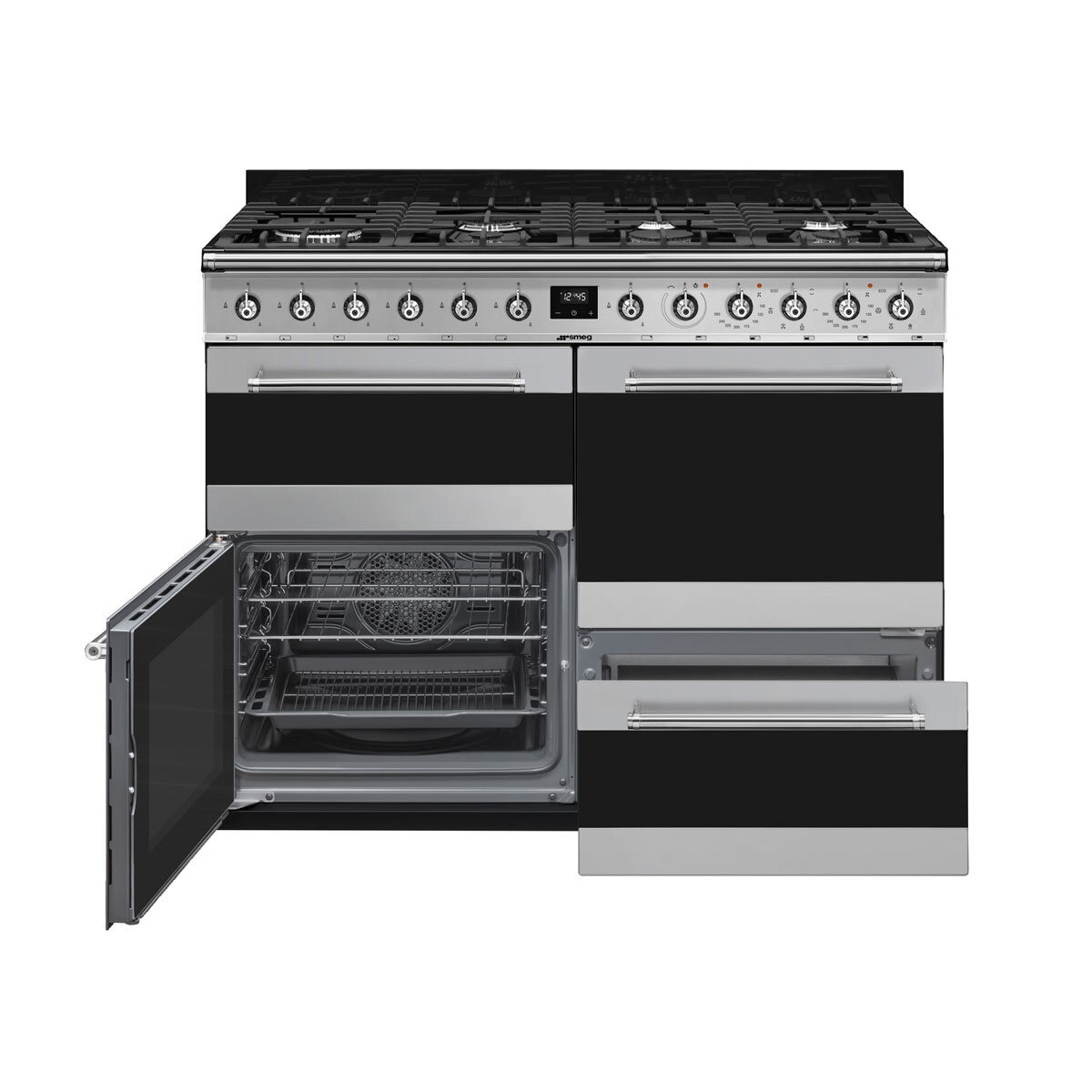 SYD4110-1 110cm Symphony Dual Fuel Range Cooker With Open Oven Door