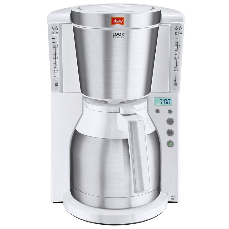 Melitta Look IV Therm Timer Filter Coffee Machine White Costco UK