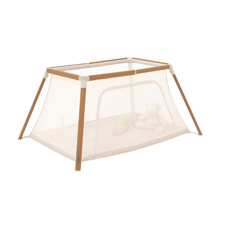 Tutti Bambini CoZee Go Day & Night Travel Cot Bundle, Walnut & Ecru Tutti Bambini CoZee Go Day & Night Travel Cot Bundle, Walnut & Ecru