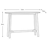 Gallery Getafe Console Table, Oak