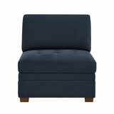 Tisdale Armless Piece Blue_White Background