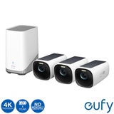 eufyCam S330 4K Solar Security Camera CCTV 3 Pack with HomeBase 3 - No Monthly Fees eufyCam S330 4K Solar Security Camera CCTV 3 Pack with HomeBase 3 - No Monthly Fees