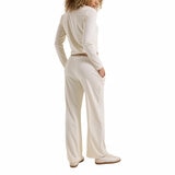 Juicy Couture Ladies 2 Piece Waffle Lounge Set in Cream