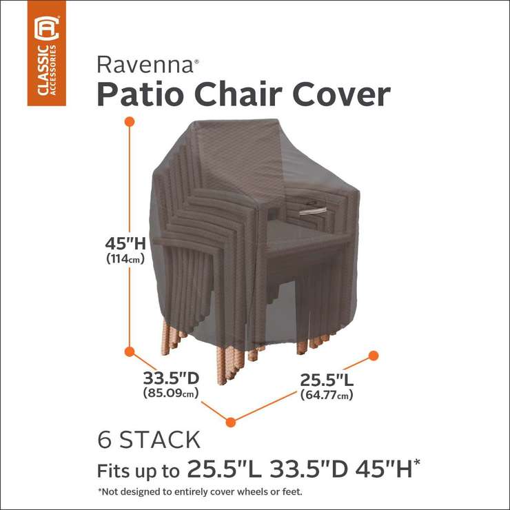 Classic Accessories Ravenna Stackable, Outdoor Stacking Chair Covers Uk