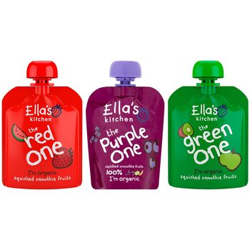 Ella's Kitchen Organic Fruit Smoothie Pouches, 25 x 90g