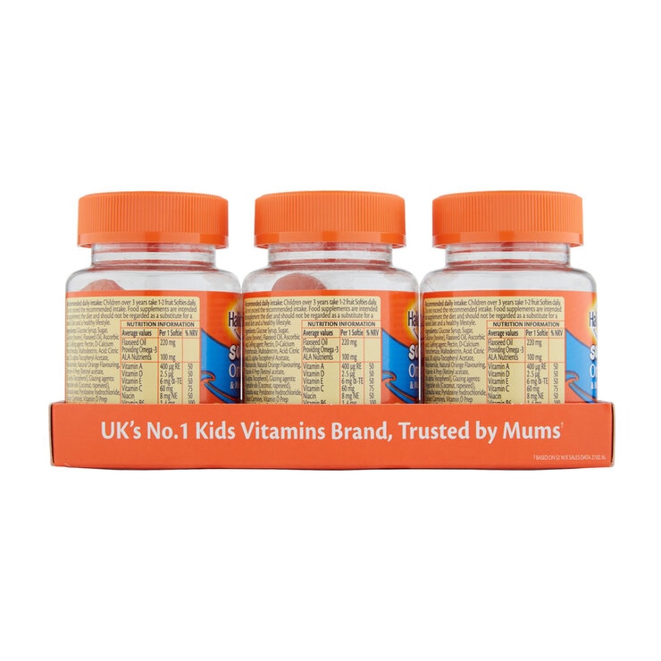 HalibOrange Softies Omega 3 & Multivitamins, 3 x 30 Count