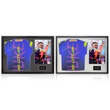 Luke Littler Signed Framed Darts Shirt including 1 Photo in 2 Options: White or Black Mount