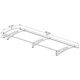 Palram Aquila 2050 Door/Patio Cover, Clear