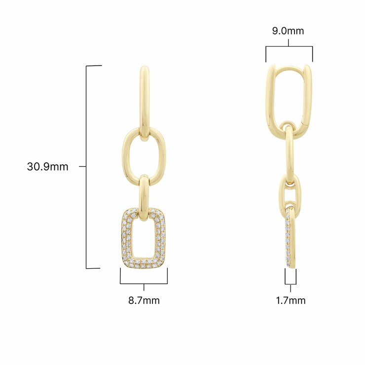 0.30ctw Round Brilliant Cut Diamond Earrings, 14ct Yellow Gold 0.30ctw Round Brilliant Cut Diamond Earrings, 14ct Yellow Gold