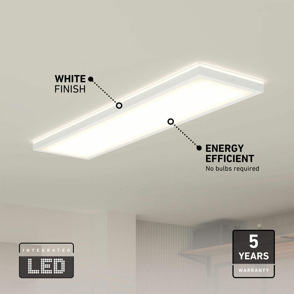 Artika Rayma LED Flat Panel Light with Backlight 121.4 x 30.5 cm Artika Rayma LED Flat Panel Light with Backlight 121.4 x 30.5 cm