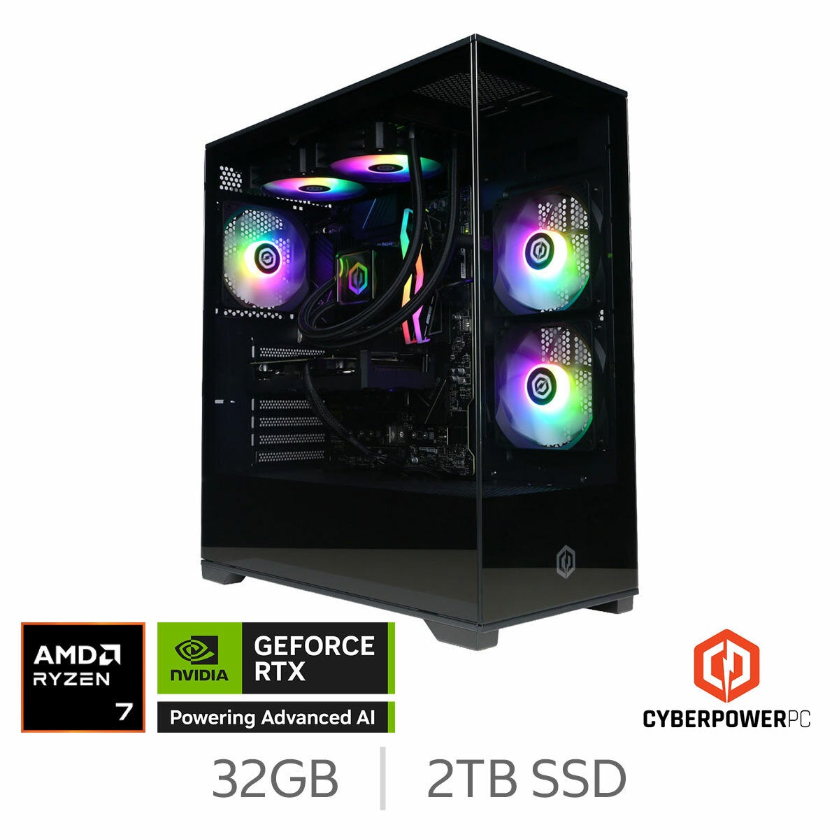 CyberPower, AMD Ryzen 7 9800X3D, 32GB RAM, 2TB SSD, NVIDIA GeForce RTX 5070 Ti, Gaming Desktop PC CyberPower, AMD Ryzen 7 9800X3D, 32GB RAM, 2TB SSD, NVIDIA GeForce RTX 5070 Ti, Gaming Desktop PC