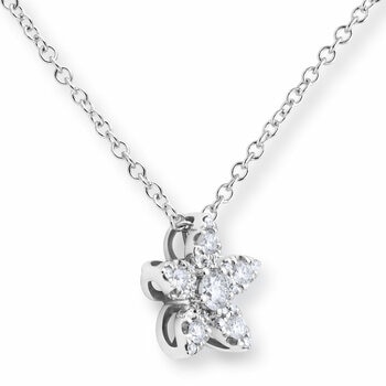 0.34ctw Round Brilliant Cut Diamond Pendant, 18ct White Gold