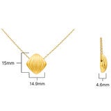 14ct Yellow Gold Textured Cushion Pendant 14ct Yellow Gold Textured Cushion Pendant