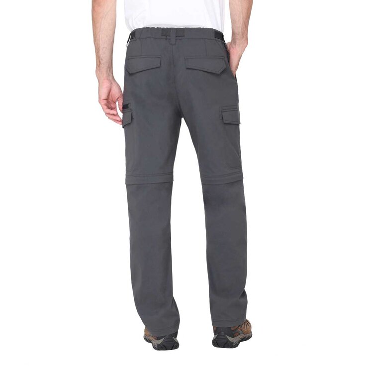 BC Clothing Men's Convertible Pant in Charcoal